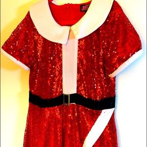 Jojo Siwa Christmas Santa sequin dress